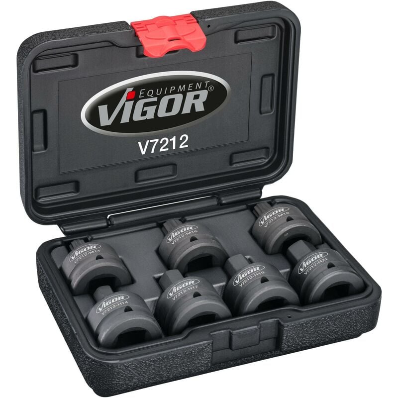 foto del prodotto impact screwdriver socket set v7212 attacco quadro, cavo, 3 4 di pollice 20 mm profilo poligonale interno xzn, profilo esagonale interno 14
