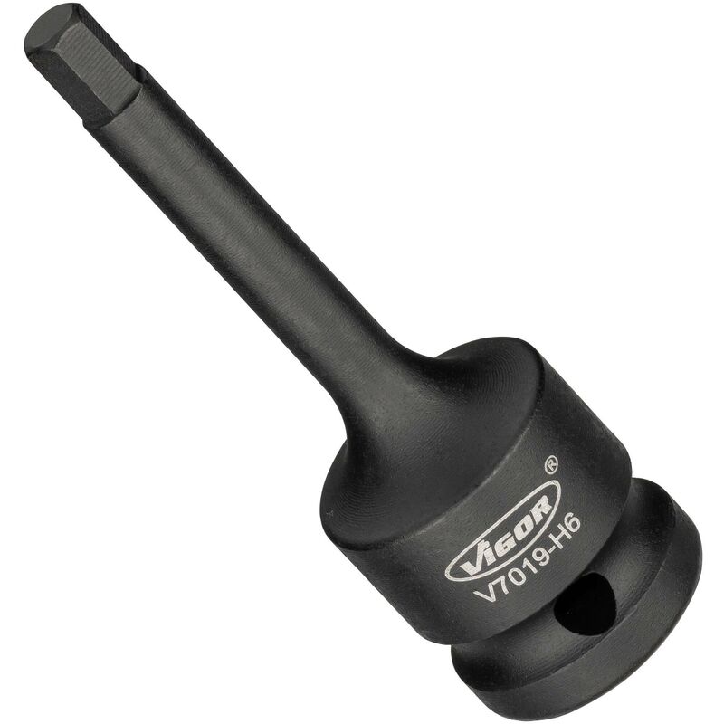 foto del prodotto impact screwdriver socket v7019 h6 attacco quadro, cavo, 1 2 di pollice 12,5 mm profilo esagonale interno size 6 mm
