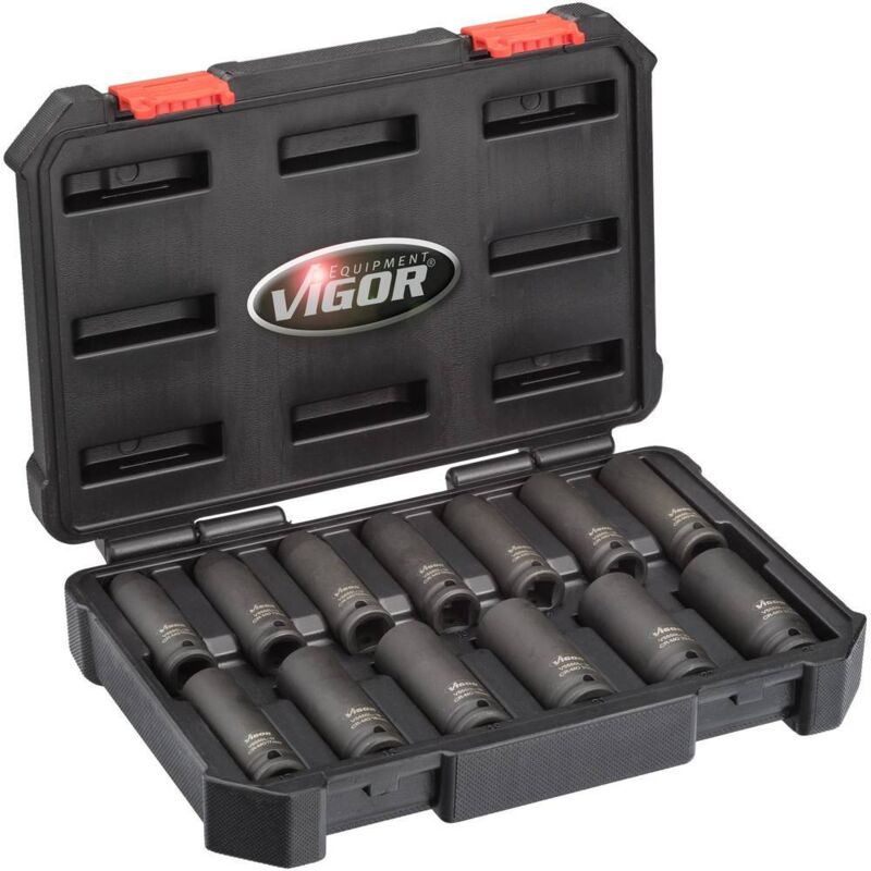 foto del prodotto impact socket set long v5550l attacco quadro, cavo, 1 2 di pollice 12,5 mm profilo esagonale esterno 10 24 numero utensili 13