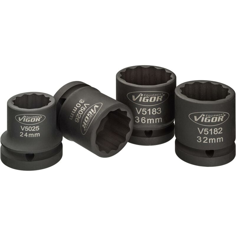 foto del prodotto impact socket set v5024 attacco quadro, cavo, 3 4 di pollice 20 mm profilo a doppio esagono esterno 24 30 32 36 numero utensili 4