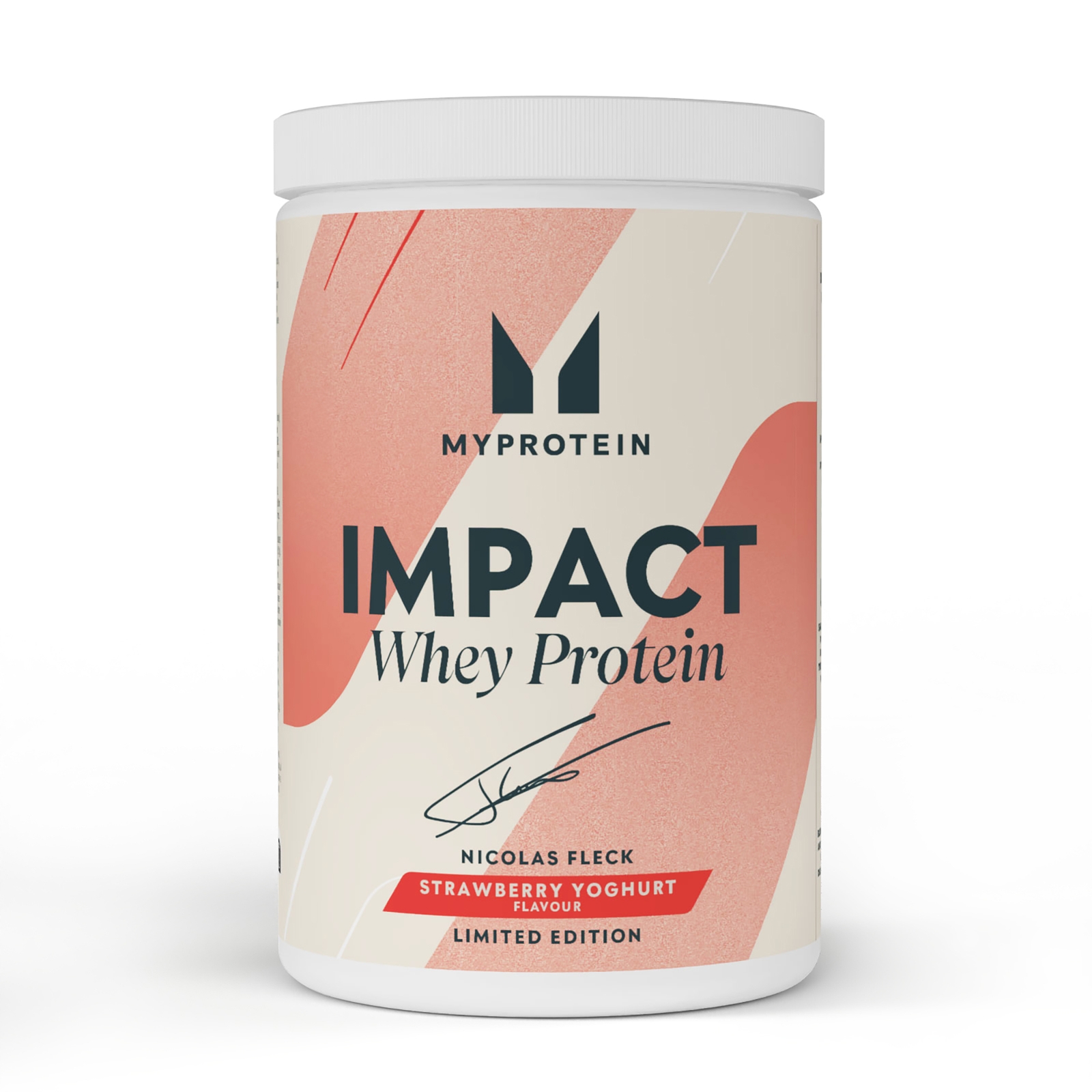 foto del prodotto impact whey protein 20porzioni strawberry yoghurt fleckhinho limited edition