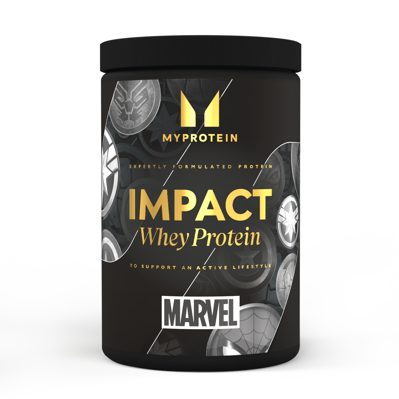 foto del prodotto impact whey protein 625g marvel chocolate peanut pretzel