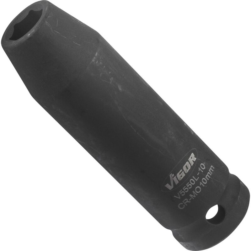 foto del prodotto impact wrench socket long v5550l 10 attacco quadro, cavo, 1 2 di pollice 12,5 mm profilo esagonale esterno size 10 mm