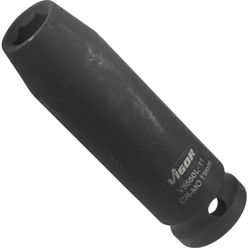 foto del prodotto impact wrench socket long v5550l 11 attacco quadro, cavo, 1 2 di pollice 12,5 mm profilo esagonale esterno size 11 mm