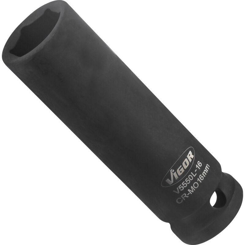 foto del prodotto impact wrench socket long v5550l 16 attacco quadro, cavo, 1 2 di pollice 12,5 mm profilo esagonale esterno size 16 mm