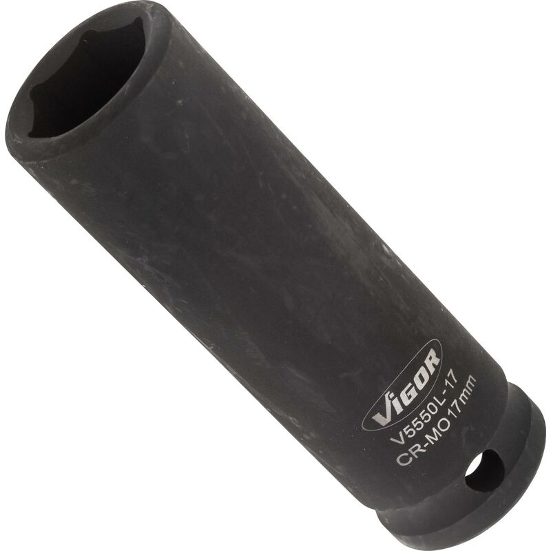 foto del prodotto impact wrench socket long v5550l 17 attacco quadro, cavo, 1 2 di pollice 12,5 mm profilo esagonale esterno size 17 mm