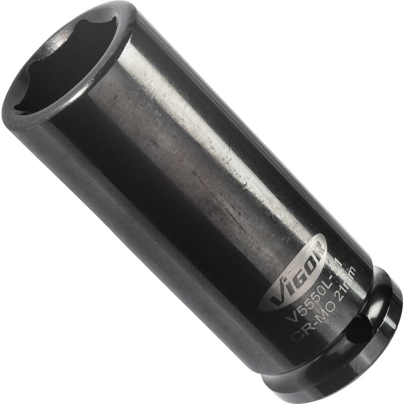 foto del prodotto impact wrench socket long v5550l 21 attacco quadro, cavo, 1 2 di pollice 12,5 mm profilo esagonale esterno size 21 mm