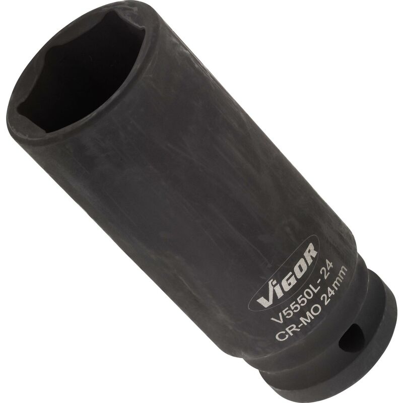 foto del prodotto impact wrench socket long v5550l 24 attacco quadro, cavo, 1 2 di pollice 12,5 mm profilo esagonale esterno size 24 mm
