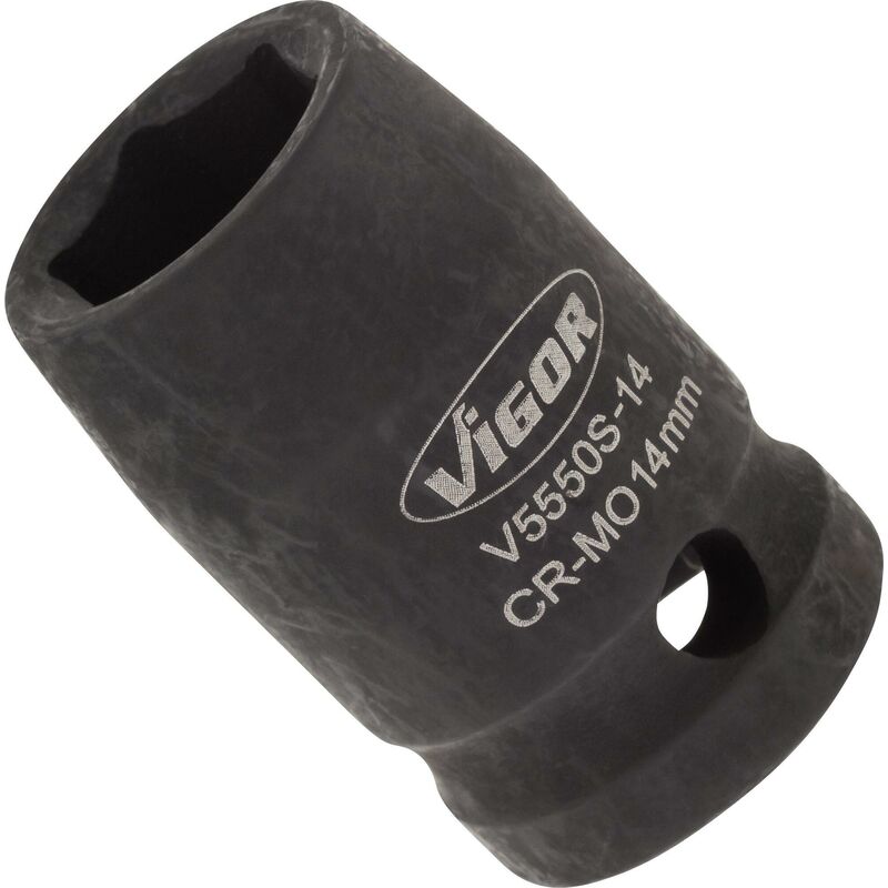 foto del prodotto impact wrench socket short v5550s 14 attacco quadro, cavo, 1 2 di pollice 12,5 mm profilo esagonale esterno size 14 mm