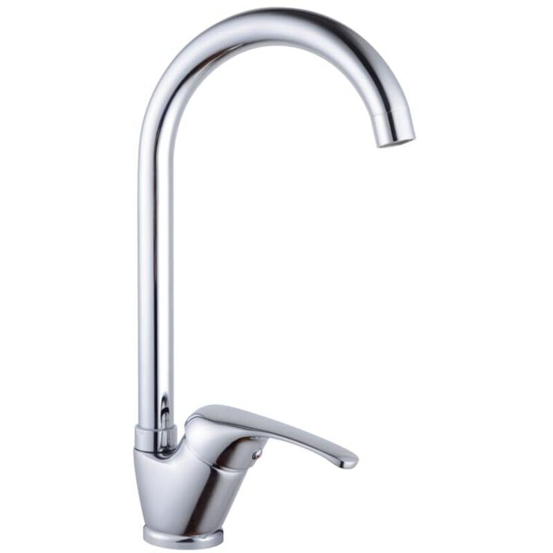 foto del prodotto impalli miscelatore cucina canna a ponte girevole completo di flessibili rubinetto lavello cucina con leva monocomando laterale miscelatore lavello