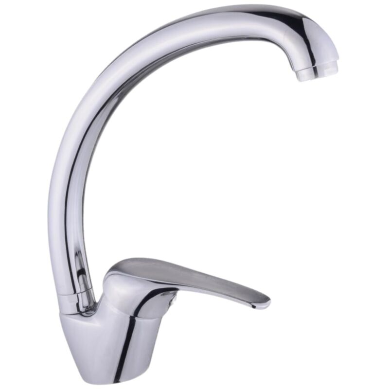 foto del prodotto impalli miscelatore cucina canna lunga girevole rubinetto lavello cucina miscelatore lavello cucina serie alice cromo 
