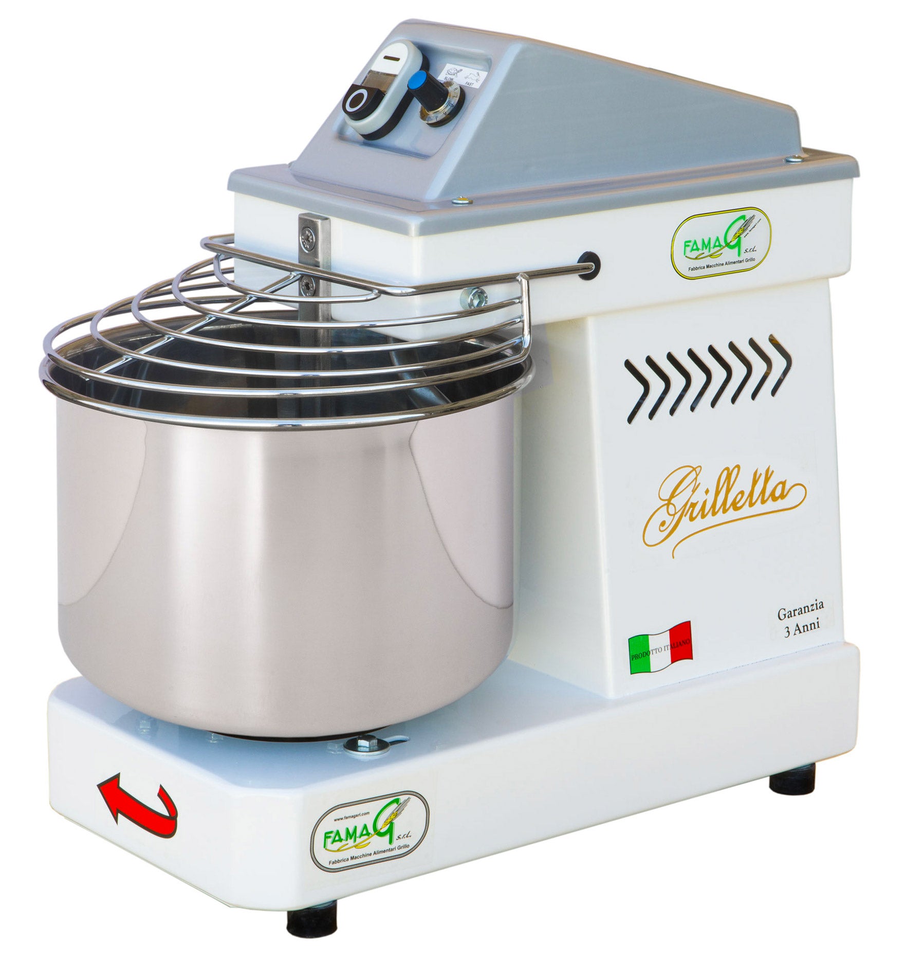 foto del prodotto impastatrice a spirale testa fissa 5kg 350w famag grilletta im5 230 10 velocit 