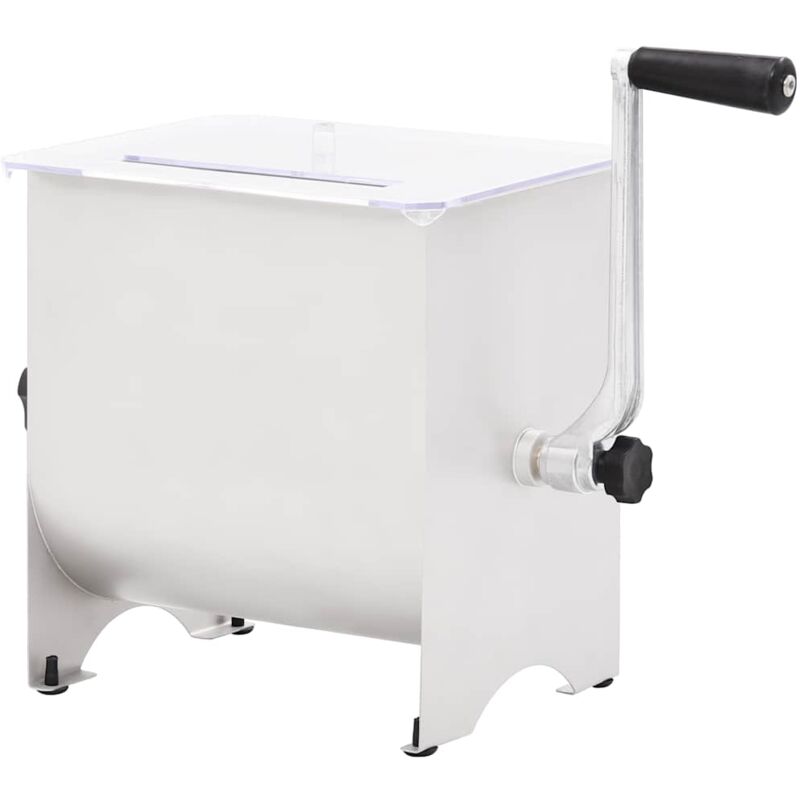 foto del prodotto impastatrice carne manuale e coperchio argento acciaio inox vidaxl
