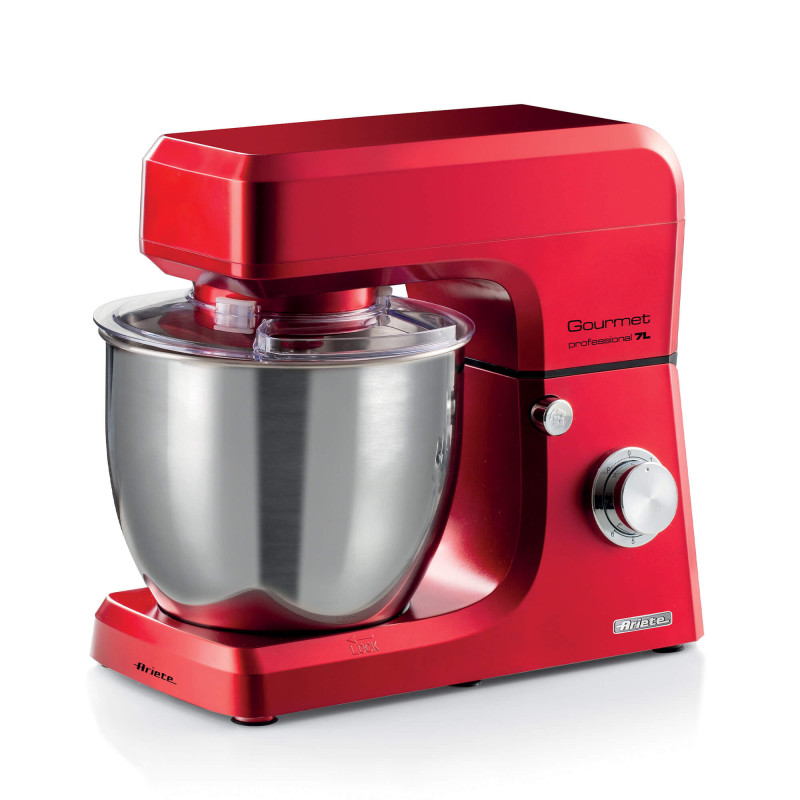 foto del prodotto impastatrice planetaria gourmet professional 7l 1200w 3 accessori rosso