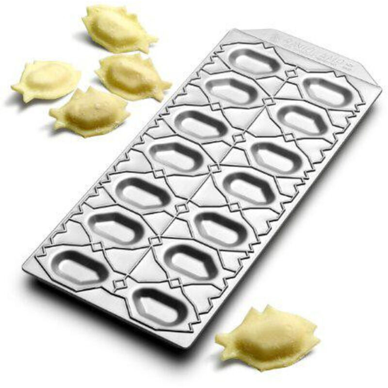 foto del prodotto imperia 313 stampo in alluminio per ravioli, legno, argento