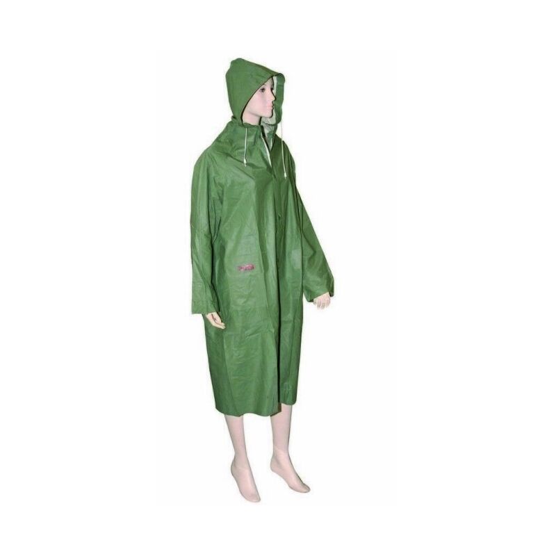 foto del prodotto impermeabile antipioggia con cappuccio in pvc da lavoro moto bici xl xxl 19476v xxl verde 14907 