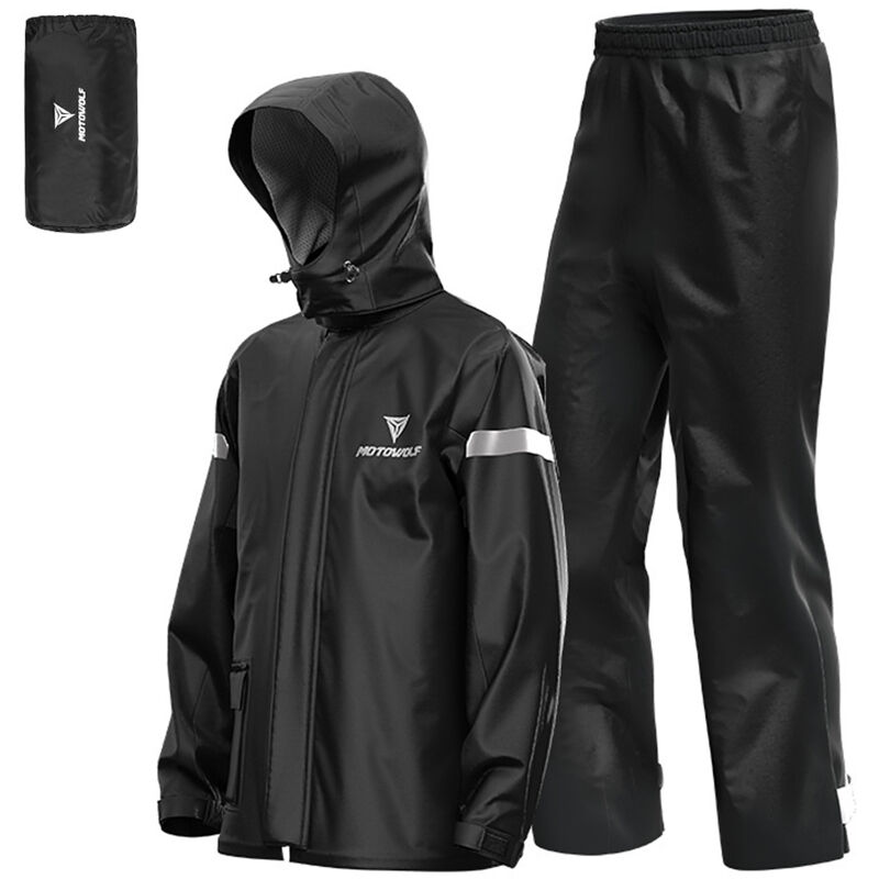 foto del prodotto impermeabile diviso per moto, nero, xl