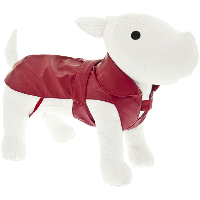 foto del prodotto impermeabile in tessuto soft-touch con scollo a v modello pocket per cani 47cm - nero