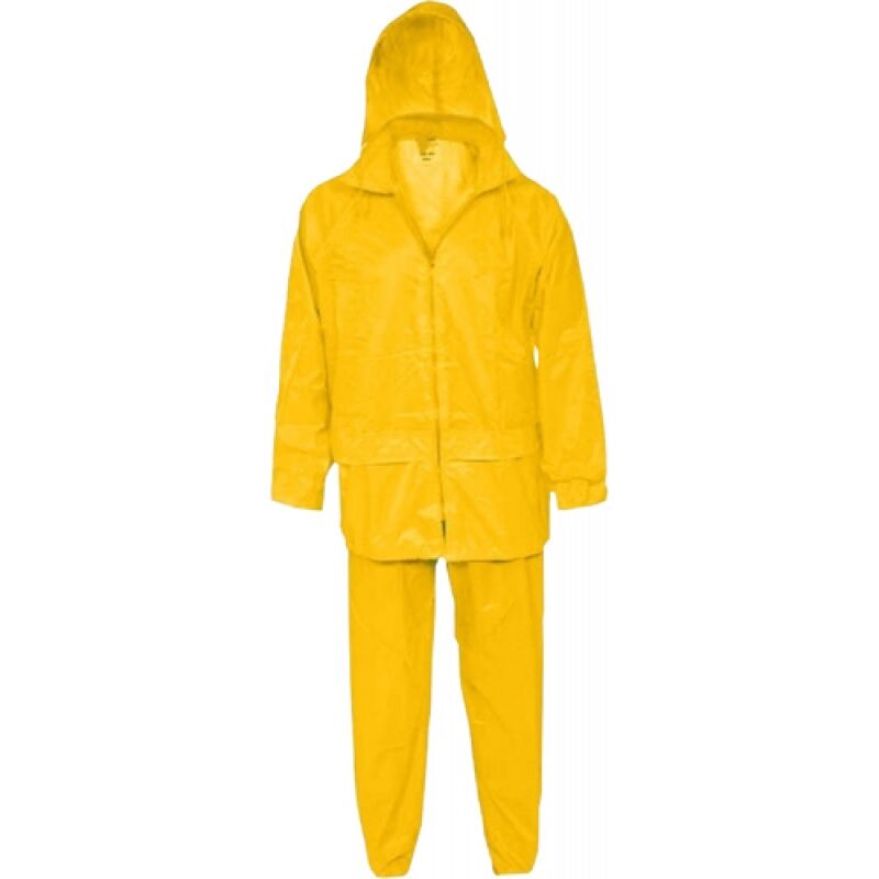 foto del prodotto impermeabile lavoro poliestere pvc completo giallo l maurer
