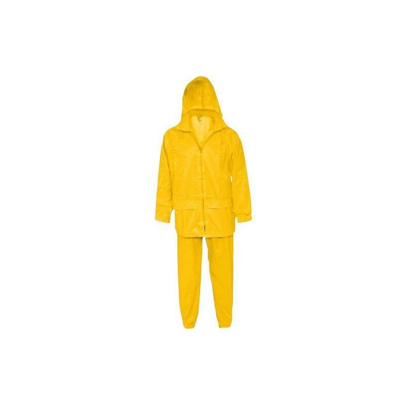 foto del prodotto impermeabile lavoro poliestere pvc completo giallo xl maurer