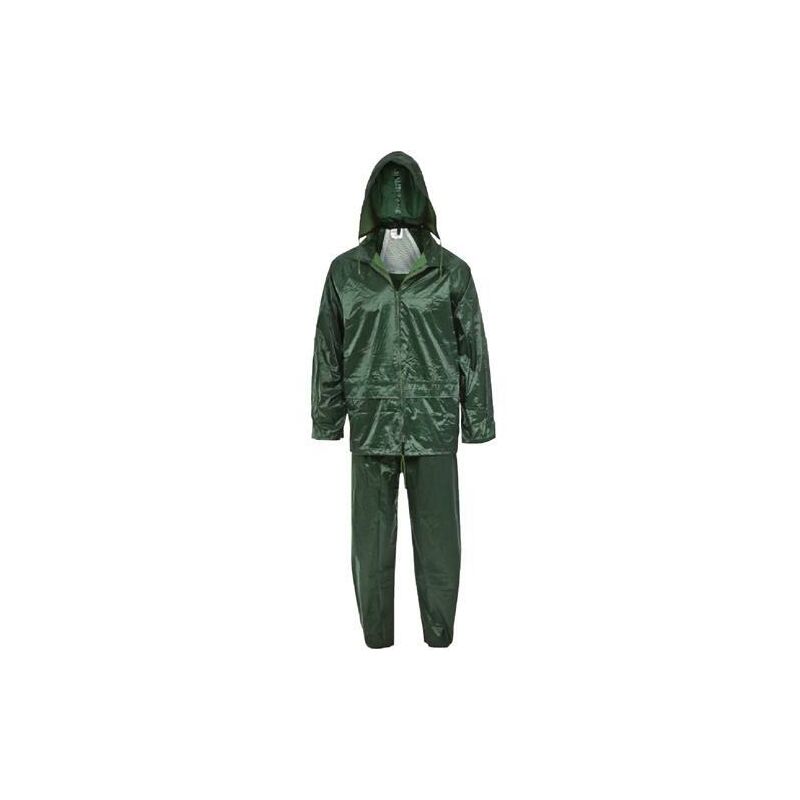 foto del prodotto impermeabile lavoro poliestere pvc completo verde xl maurer