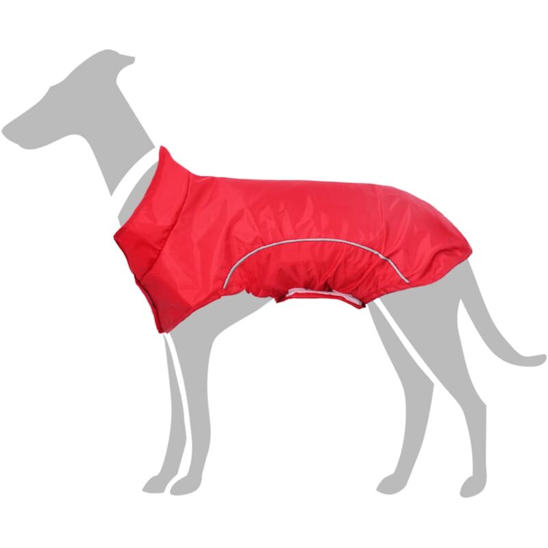 foto del prodotto impermeabile per cani con strisce riflettenti poliestere 2xl vidaxl