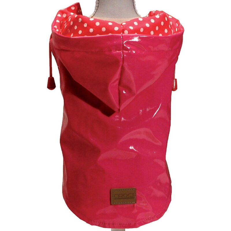foto del prodotto impermeabile raindrop cherry con cappuccio e foro per guinzaglio per cani 20 cm
