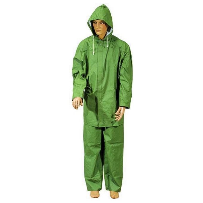 foto del prodotto impermeabili giacca pantalone pvc telati verde taglia xxl