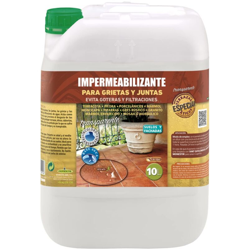 foto del prodotto impermeabilizzante per crepe e guarnizioni, terrazze e soffitte, pavimento e parete 10 l monestir