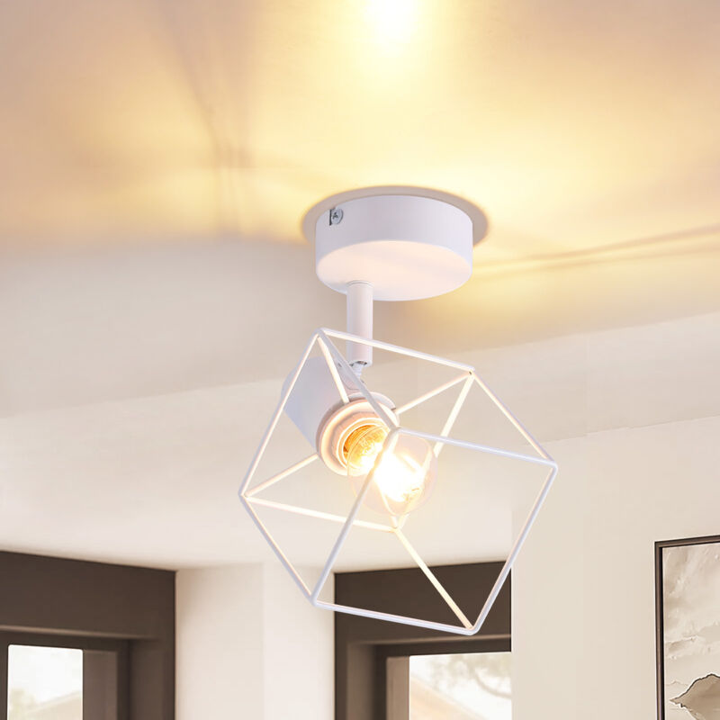 foto del prodotto impianto di illuminazione da soffitto gbly spot bianco impianto di illuminazione da soffitto e14 350 spot ruotabili in metallo vintage per salone,