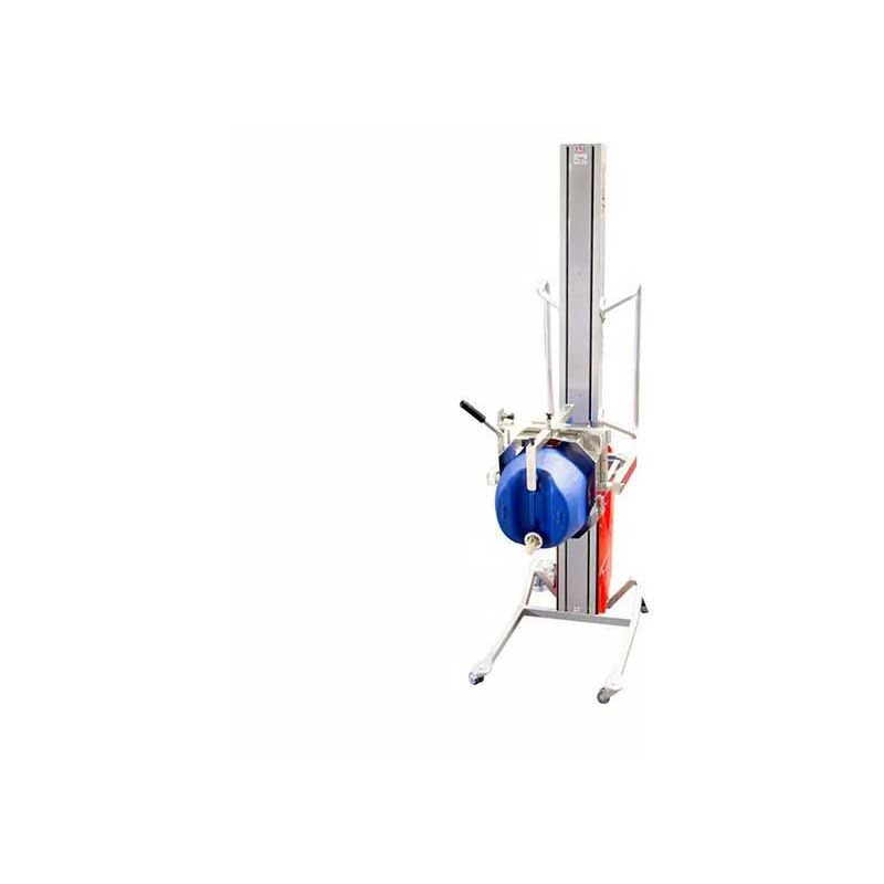 foto del prodotto impilatore di ritorno fusti sollevamento massimo 1600 mm carico massimo 60 kg fusti da 20 a 30 litri fusti cilindrici da 280 a 340 mm