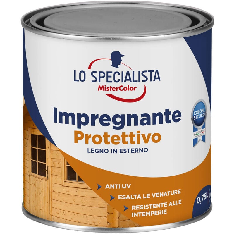 foto del prodotto impregnante a solvente per legno colore castagno 0,75lt