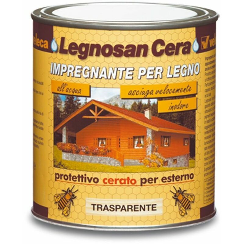 foto del prodotto impregnante all acqua legnosan cera 750 ml veleca trasparente