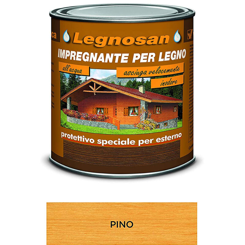 foto del prodotto impregnante all acqua per legno esterno legnosan 2,5 lt veleca pino