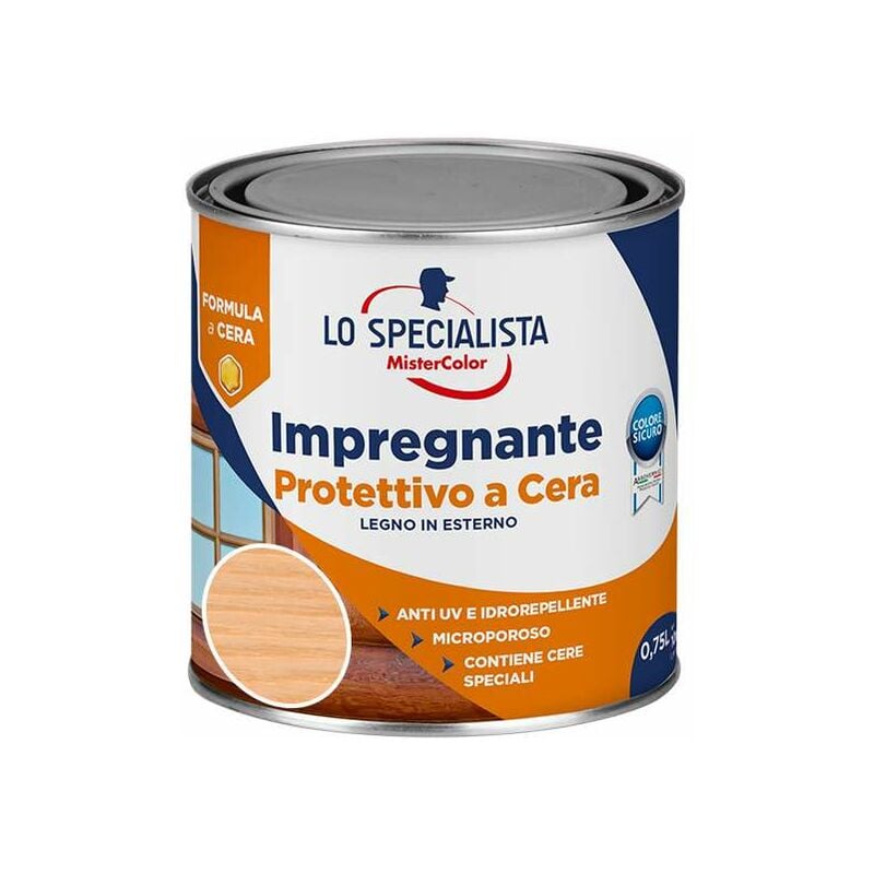 foto del prodotto impregnante cera a solvente 0,75 l incolore lo specialista