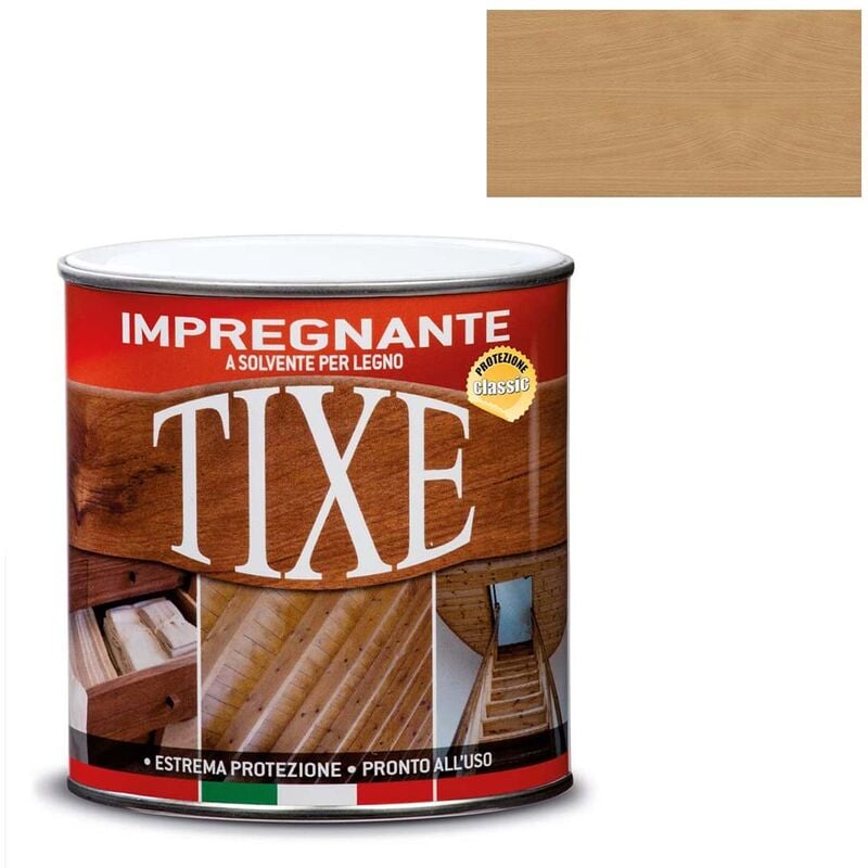 foto del prodotto impregnante per legno a solvente 750ml interno esterno vernice protettiva tixe noce chiaro