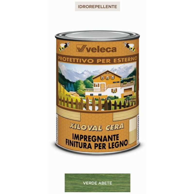 foto del prodotto impregnante per legno xiloval cera verde abete litri 1 veleca veleca