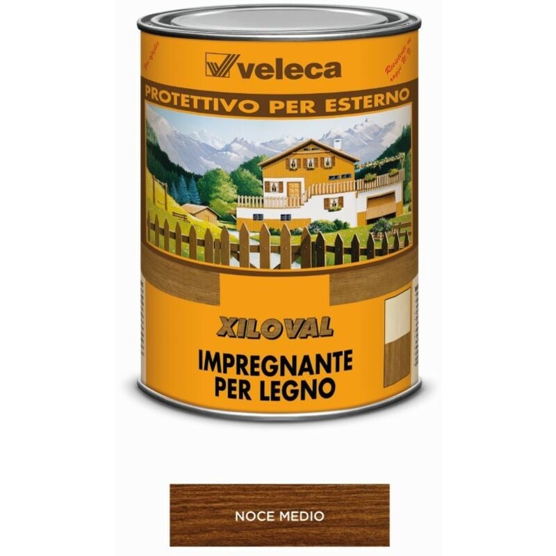 foto del prodotto impregnante per legno xiloval noce medio 1 litro veleca veleca