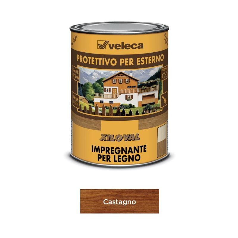 foto del prodotto impregnante protettivo per legno castagno 1lt xiloval