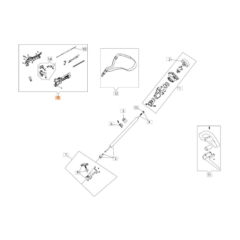 immagine 0 del prodotto impugnatura completa originale oleomac decesugliatore bch 310 s bf000054r