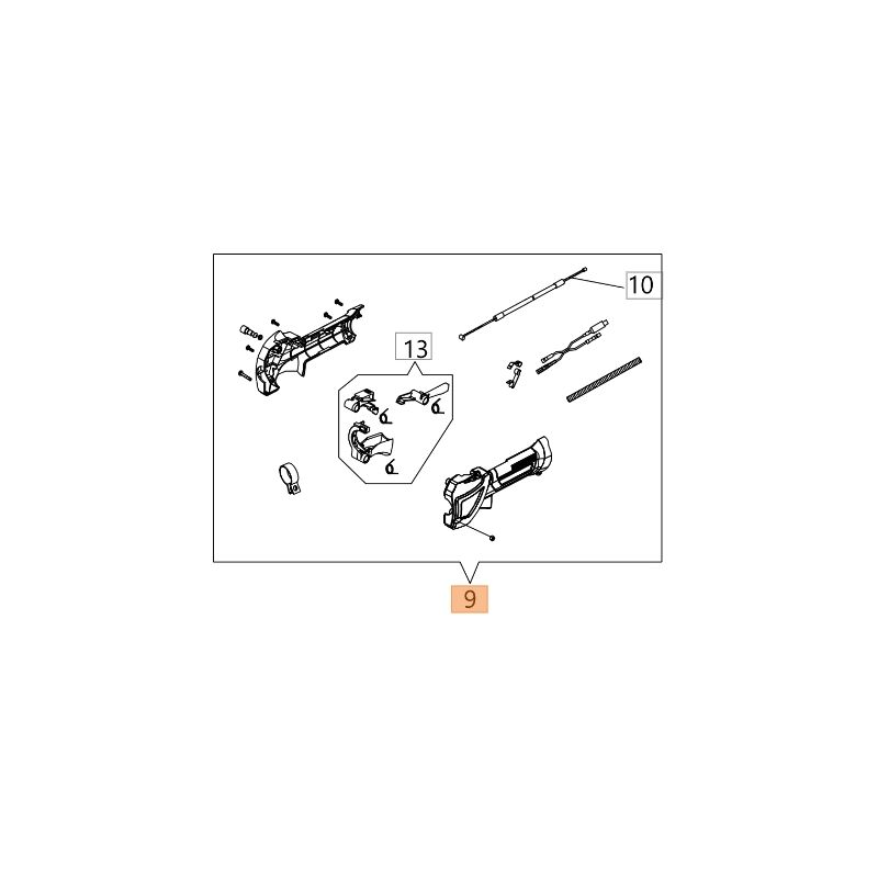 foto del prodotto impugnatura originale oleomac decespugliatore potatore bch250s pph250 bf000052r