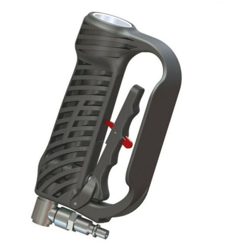 foto del prodotto impugnatura pneumatica ricambio per asta fissa e telescopica per motocompressore completa in plastica nera
