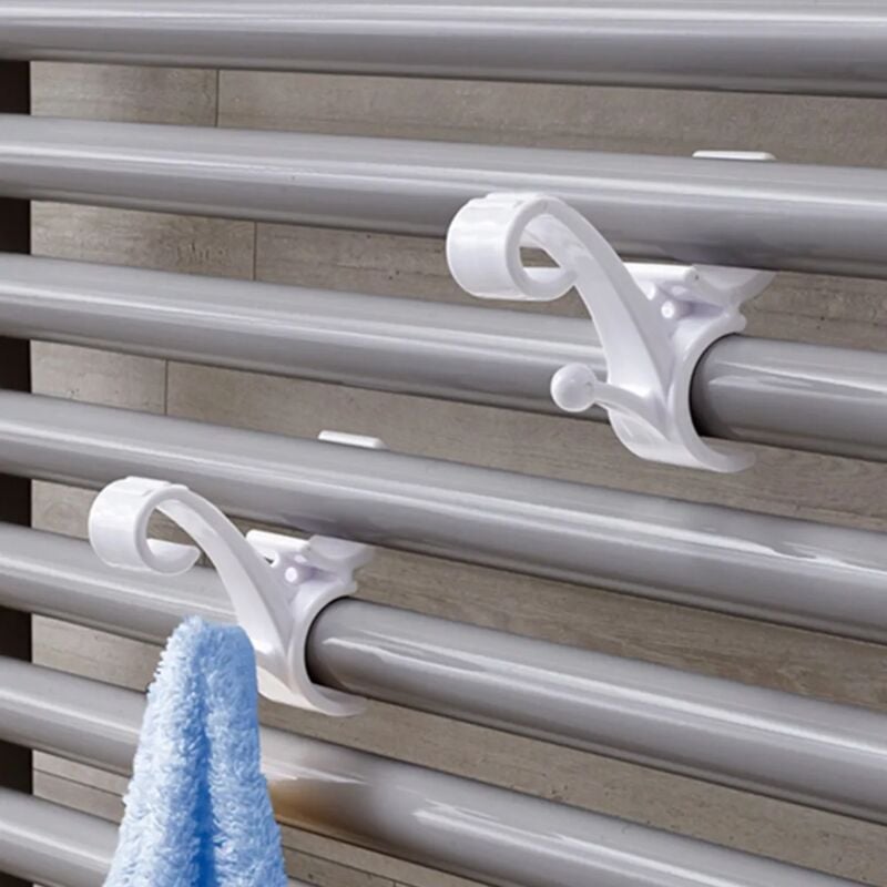 foto del prodotto inbagno appendini per termoarredo bianco in set 2 pezzi