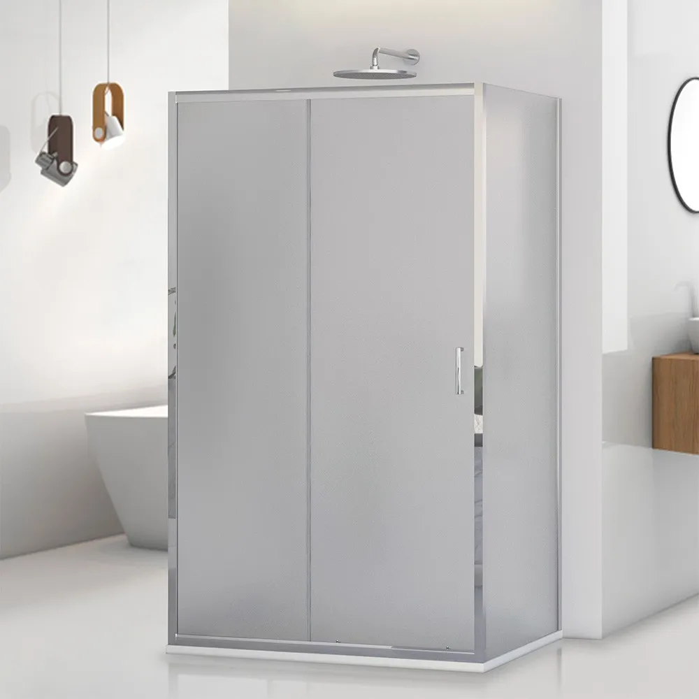 foto del prodotto inbagno box doccia 3 lati 70x140x70 con porta scorrevole e vetro stampato tay