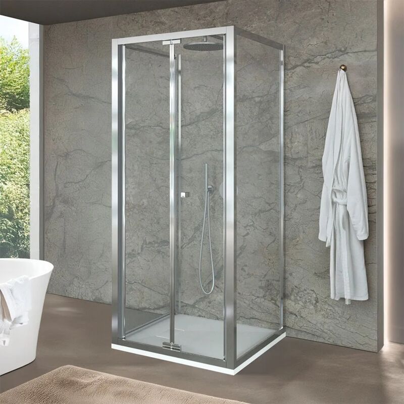 foto del prodotto inbagno box doccia 70x90x70 cm porta a soffietto trasparente h 200 cm ted
