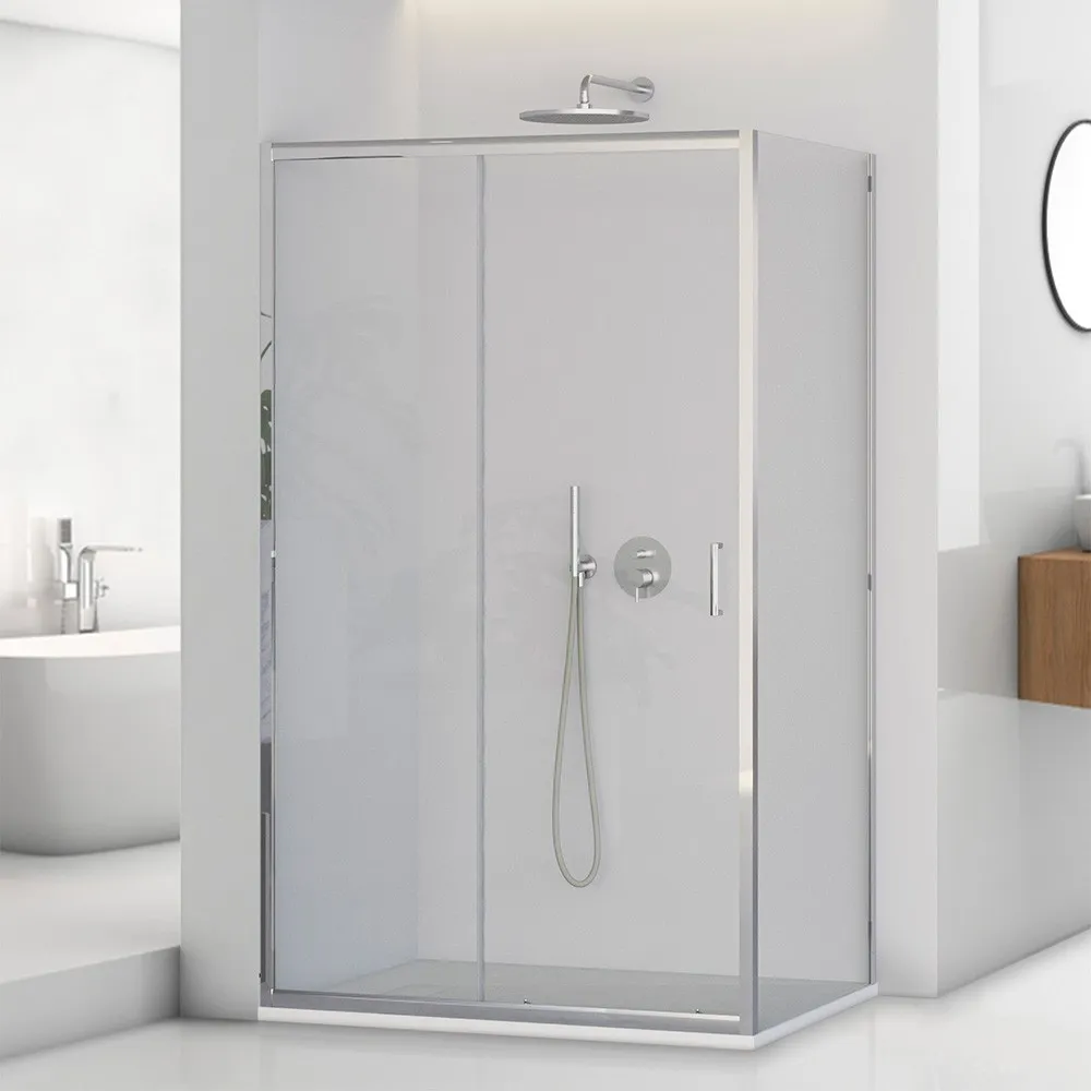 foto del prodotto inbagno box doccia angolare 70x140 cm scorrevole in cristallo temperato tay