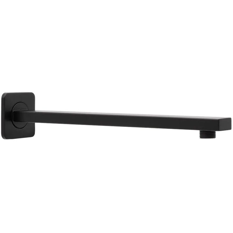 foto del prodotto inbagno braccio per soffione doccia 40 cm quadrato in acciaio nero opaco