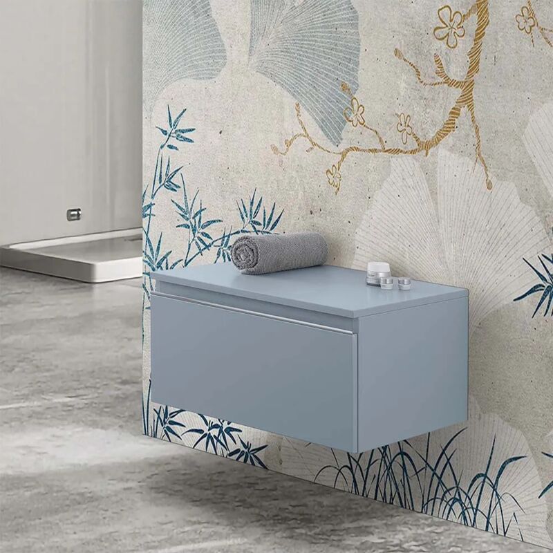 foto del prodotto inbagno cassettone sospeso bagno 60 cm blu pastello opaco iside