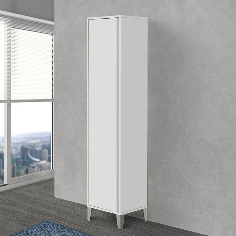 foto del prodotto inbagno colonna bagno porta scopa da 40 cm linea way colore bianco lucido