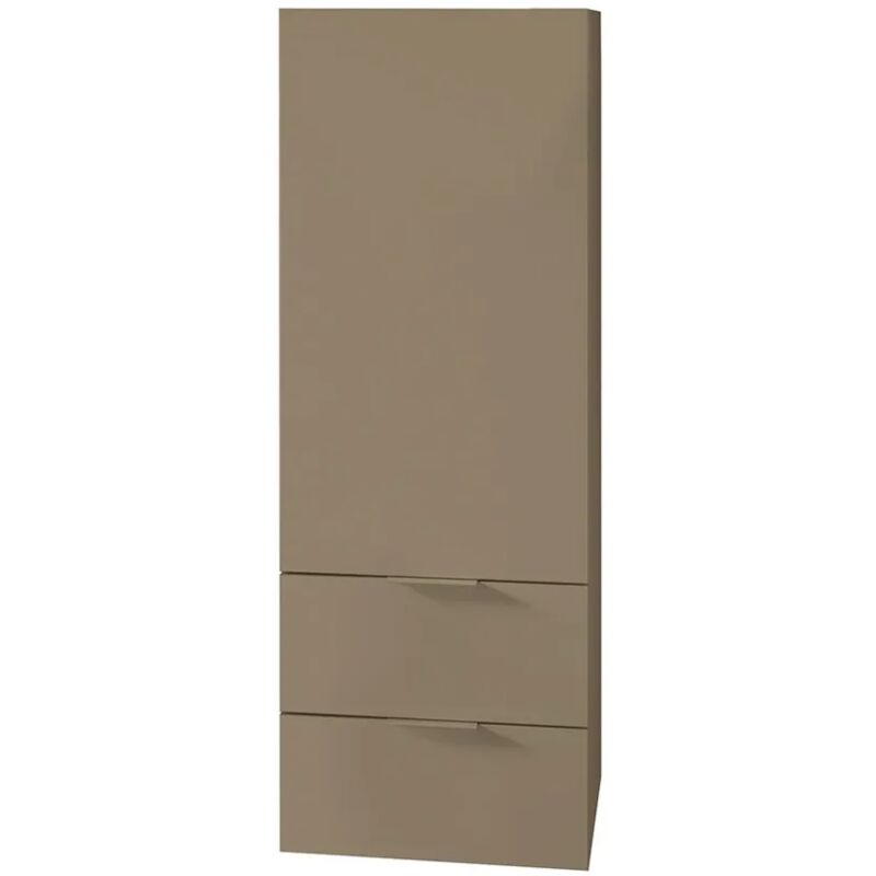 foto del prodotto inbagno colonna bagno sospesa 110 cm tortora opaco con anta e cassetti matisse